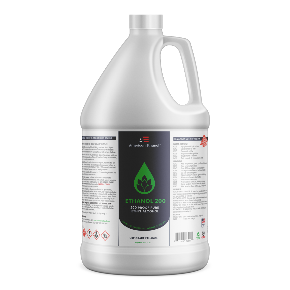 Ethanol 200 Proof - USP Grade Pure Undenatured Ethanol