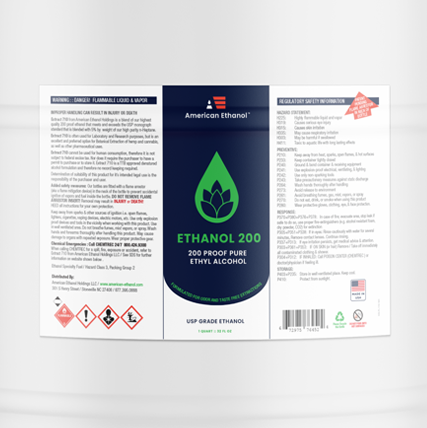 Ethanol 200 Proof - USP Grade Pure Undenatured Ethanol